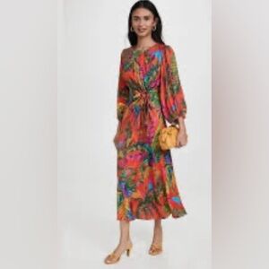 FARM Rio Colorful Floral Midi Dress